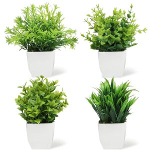 Artificial Eucalyptus Bonsai Set – Faux Green Potted Plant for Home & Office Décor