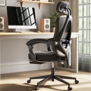 Dowinx Ergonomic Office Chair – Mesh Computer Chair with Pocket Spring Seat, Lumbar Support & Headrest