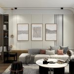 3-Piece Bohemian Mural Art Set – Geometric Black & Brown Wave Abstract Illustrations for Modern Neutral Minimalist Décor