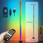 120CM LED Floor Lamp – Colorful Night Light with Multi-Color Switching for Living Room, Bedroom & Party Atmosphere